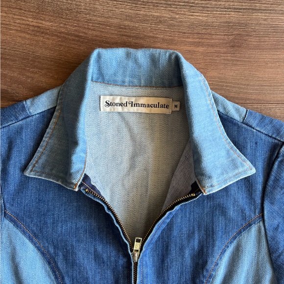 Stoned Immaculate Blue Jean Baby Denim Jumpsuit - Picture 3 of 5